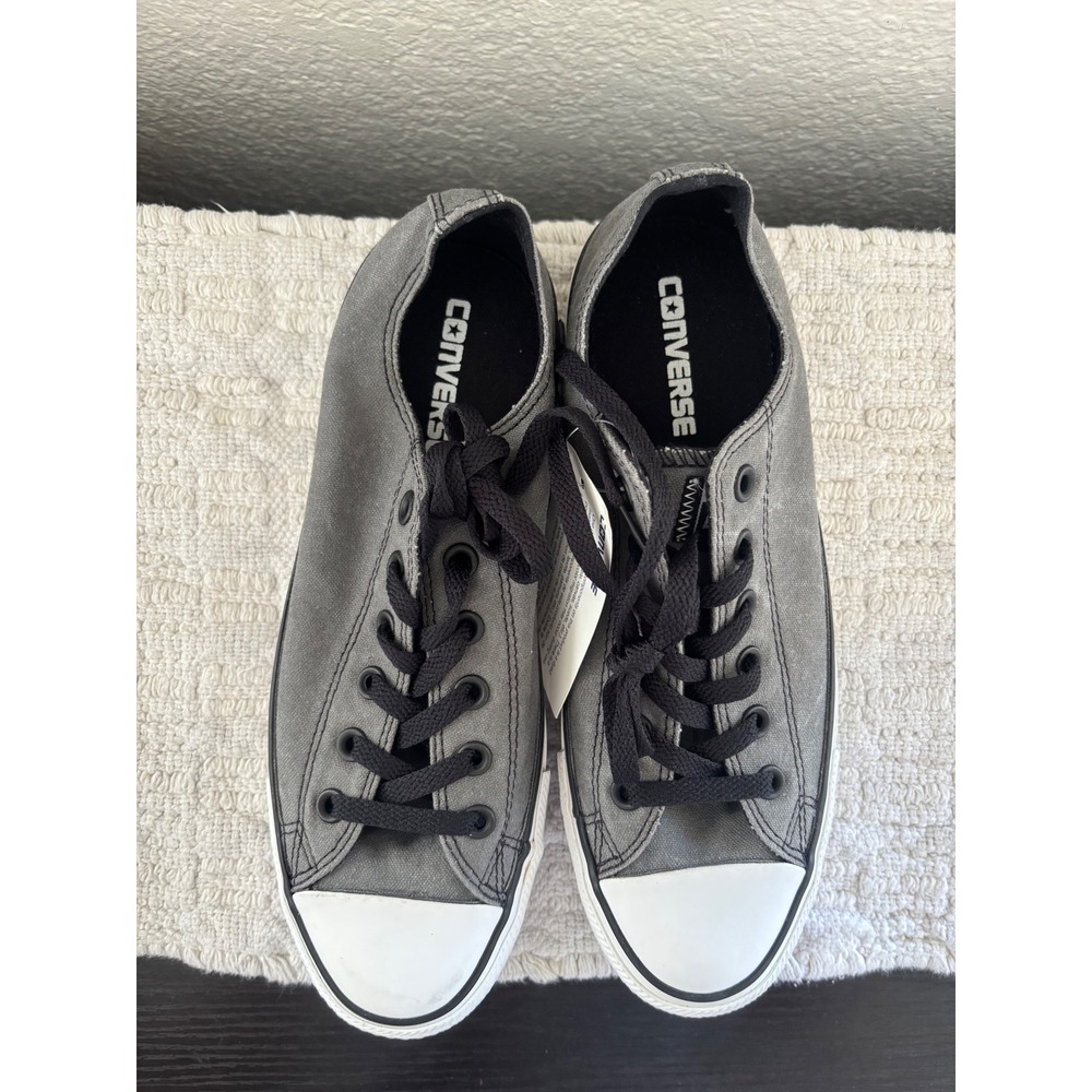 Converse All Star Low Top 9.5 Womens 7.5 Mens Gray Washed Canvas Sneakers 139759 - Picture 2 of 8